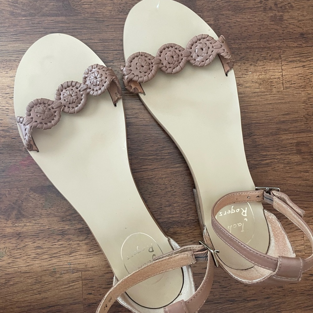 Jack Rogers Tan Leather Sandals